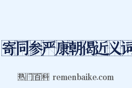 寄同参严康朝偈近义词是什么意思的图片